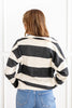 Smash Hit Striped Half Zip Pullover