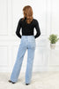 New Obsession Front Patch Pocket Flare Jeans