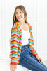 Rainbow Reef Knit Cardigan Sweater