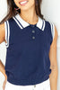 Casual With Class Polo Style Knit Tank Top