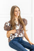 Wild Bloom Puff Sleeve Top