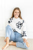 Doodle Delight Mock Neck Sweater