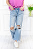 Bad Reputation Distressed Crop Flare Jeans