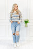 Blue Rush Striped Knit Sweater