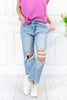 Bad Reputation Distressed Crop Flare Jeans