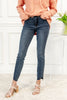 High Rise Tummy Control Step Hem Skinny Jeans