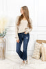 When in Rome Kick Flare Crop Mica Jeans (Dark Wash)