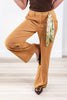 Evening Stroll Stretch Suede Wide Leg Pants
