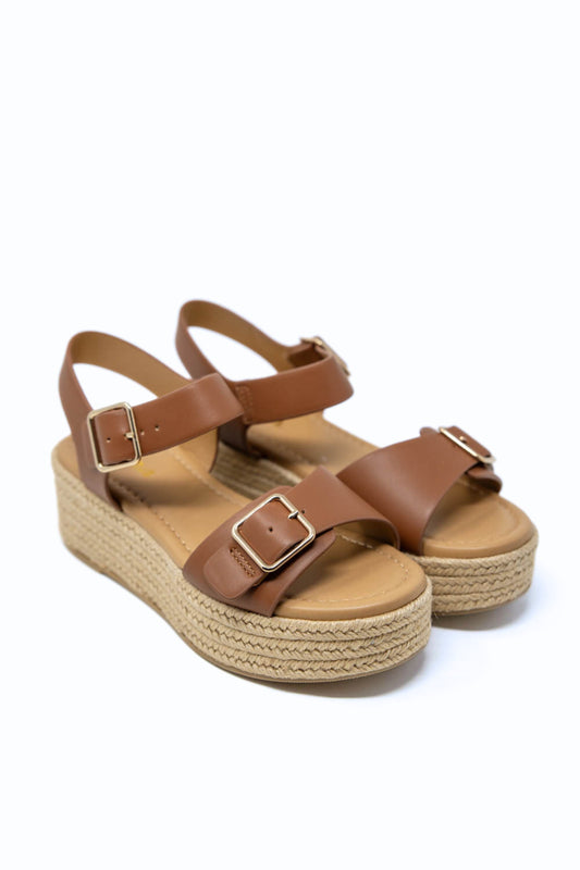 Sunshine Strut Espadrille Platform Adjustable Buckle Sandals