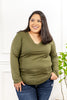 Willow Lane V-Neck Long Sleeve Fitted Top