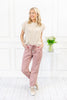 Rosy Glow High Rise Jogger Mica Denim