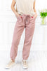 Rosy Glow High Rise Jogger Mica Denim