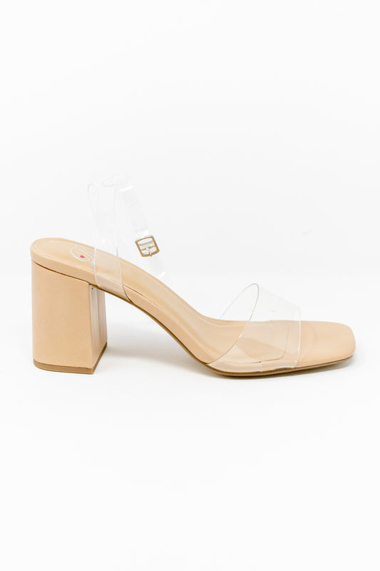 Illusion Step Block Clear Heel