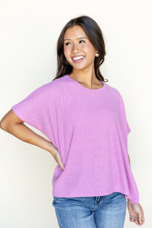 Nothing Extra Dolman Short Sleeve Top