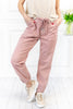 Rosy Glow High Rise Jogger Mica Denim