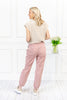 Rosy Glow High Rise Jogger Mica Denim