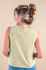 Tailored Charm Gingham Button Down Tank Top