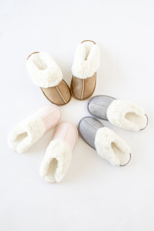 Fuzzy Steps Closed Toe Slippers