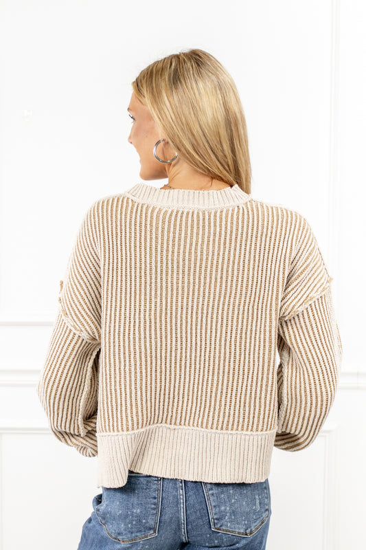 Wavelength Stripe Sweater Top