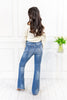 Faded Flirt Relaxed Fit Flare Jeans