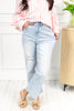 Make It Happen Light Wash Wide Leg Crop Jeans