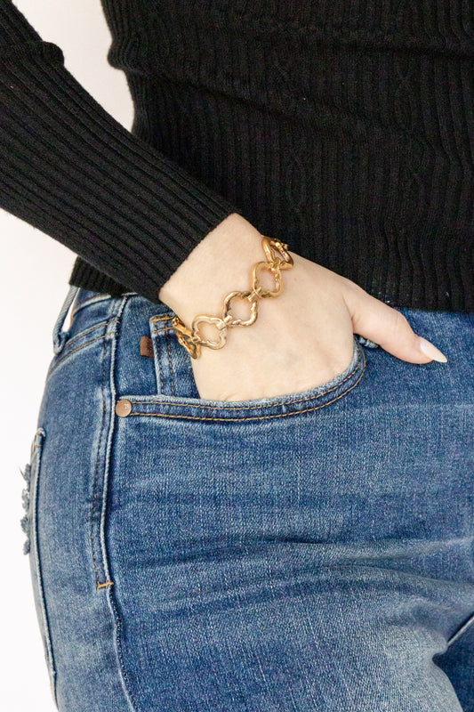 Endless Clover Link Stretch Bracelet