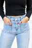 New Obsession Front Patch Pocket Flare Jeans