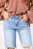 Bad Reputation Distressed Crop Flare Jeans