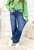 Dark River Clean Wide Leg Jeans