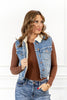 Mountain Mingle Shearling Judy Blue Denim Vest