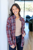 Pretty in Plaid Button Down Top