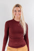 Pulled to Perfection Ruched Long Sleeve Basic Fitted Top