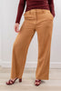 Evening Stroll Stretch Suede Wide Leg Pants