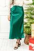 Skipping Town Satin Midi Skirt