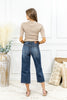 Country Dawn Tummy Control Wide Crop Judy Blue Jeans