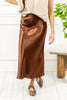 Skipping Town Satin Midi Skirt