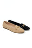 Linked Luxury Faux Suede Gold Buckle Loafer