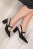 Heavenly Steps Mary Jane Strap Slingback Block Heels