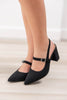 Heavenly Steps Mary Jane Strap Slingback Block Heels
