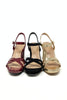 Heartbreaker Open Toe Criss Cross Block Heels