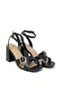 Dream Date Buckle Detail Strappy Block Heels