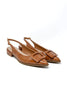 Quite Darling Croc Embossed Slingback Pointed Toe Kitten Heels