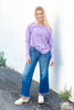 City Stroll Mineral Washed Scoop Neck Long Sleeve Cotton Tee