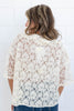 Lace Kisses Ivory Ruffle Lace Front Tie Blouse