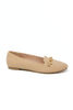 Linked Luxury Faux Suede Gold Buckle Loafer