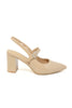 Heavenly Steps Mary Jane Strap Slingback Block Heels