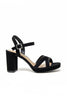 Heartbreaker Open Toe Criss Cross Block Heels