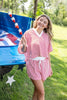 Glow Getter V-Neck Striped Lounge Set
