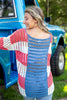 Born to Shine American Flag Open Knit Crochet Top
