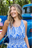 Breezy Belle Smocked Botanical Print Midi Dress